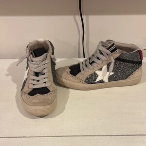 ShuShop Black Glitter High-Top Sneakers